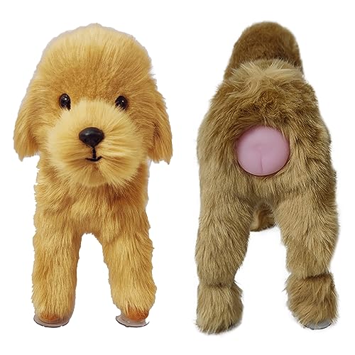 ZZYYZZ Simulation paarendes Hundespielzeug, männliches Haustier-Brunst-Hundespielzeug, Hunde-Schlaf-Brunst-Spielzeug, interaktives Plüsch-Hundespielzeug mit Sound, für kleine Hunde,Braun,13cm von ZZYYZZ