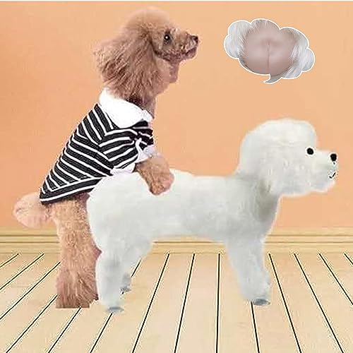 ZZYYZZ Simulation paarendes Hundespielzeug, männliches Haustier-Brunst-Hundespielzeug, Hunde-Schlaf-Brunst-Spielzeug, interaktives Plüsch-Hundespielzeug mit Sound, für kleine Hunde,Weiß,18cm von ZZYYZZ