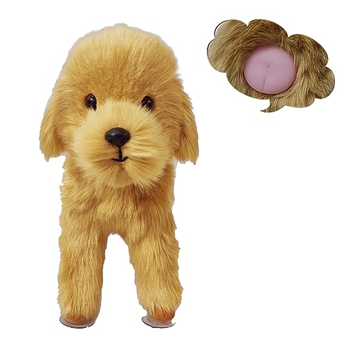 ZZYYZZ Verhaltenshilfespielzeug für die Paarung von Welpen, Teddy-Vent-Silikonspielzeug, Herzschlagspielzeug für Hunde zur Linderung von Trennungsangst, langlebiges, weiches,Braun,9.8In von ZZYYZZ