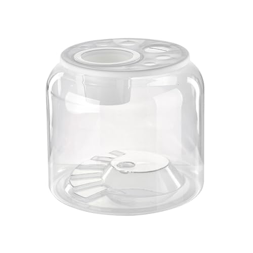 Fischschale Transparentes Aquarium, Schildkrötenbecken, PET-Material, Haushaltsschildkrötenbox mit weißem Deckel, rundes Aquarium for Wohnzimmer, Büro, Schreibtisch Aquarium für von ZZlei2yu-12