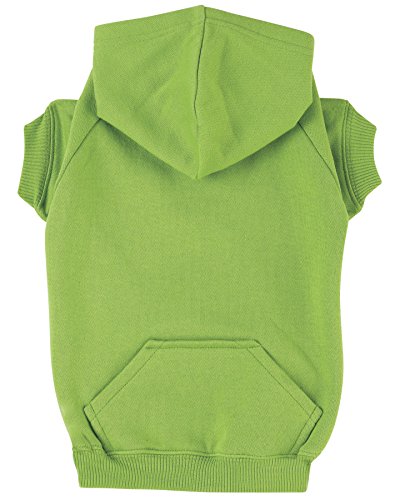 Zack & Zoey Basic Hoodie für Hunde, 30,5 cm, Größe S, Papageiengrün von Zack & Zoey