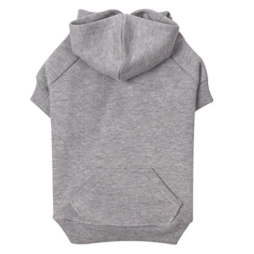 Zack & Zoey Basic Hoodie für Hunde, 61 cm, Größe XL, Grau meliert von Zack & Zoey