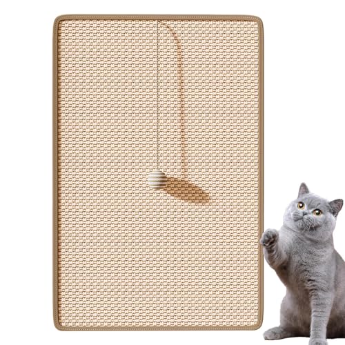 Zahoken Kratzbrett Für Katzen,Kratzbrett Mit Spielbällen Für Kitten Sofa | Sisal Vertikaler Möbelschoner Für Ecke Wand Sofa Couch | Für Langeweile Hauskatzen Haustiere Indoor von Zahoken