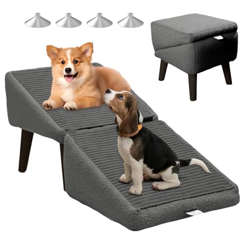 Hundehocker, Tragbarer, Rutschfestem Treppe Hund, Hundetreppe Sofa für Katzen Und Welpen,Gray Hundehocker, Tragbarer, Rutschfestem Treppe Hund, Hundetreppe Sofa für Katzen Und Welpen,Gray von ZaiZaiSMao