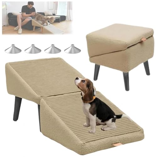 Hundetreppe Bett, Tragbarer, Rutschfestem Hunderampe Sofa, Dog Ramp für Sofa Betten,beige Hundetreppe Bett, Tragbarer, Rutschfestem Hunderampe Sofa, Dog Ramp für Sofa Betten,beige von ZaiZaiSMao