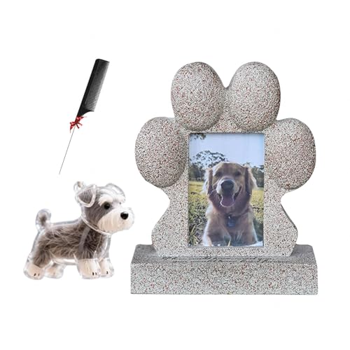ZaiZaiSMao Gedenkstein Katze mit Hundehaar-Anhänger, Grabschmuck Katze mit Tierhaarsammler und Fotodisplay Tiergrabstein für Tierbesitzer ZaiZaiSMao Gedenkstein Katze mit Hundehaar-Anhänger, Grabschmuck Katze mit Tierhaarsammler und Fotodisplay Tiergrabstein für Tierbesitzer von ZaiZaiSMao