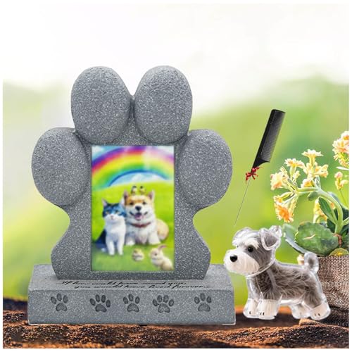 ZaiZaiSMao Gedenkstein Katze und Hundehaar-Anhänger, Gedenktafel Hund mit Tierhaarsammler und Fotodisplay Gedenkstein Katze Andenken für Hunde Katze ZaiZaiSMao Gedenkstein Katze und Hundehaar-Anhänger, Gedenktafel Hund mit Tierhaarsammler und Fotodisplay Gedenkstein Katze Andenken für Hunde Katze von ZaiZaiSMao