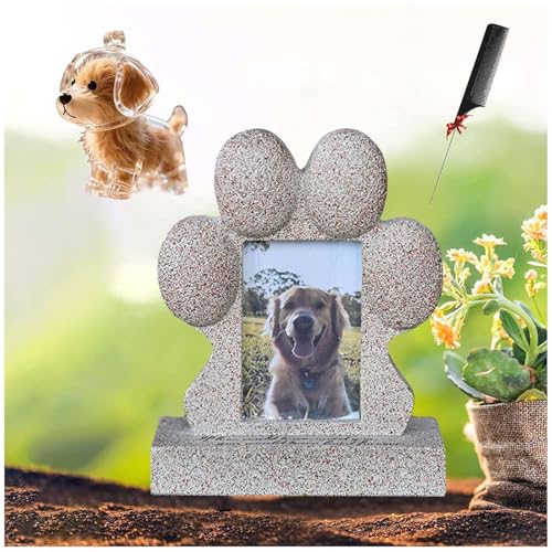 ZaiZaiSMao Gedenkstein Katze und Hundehaar-Sammler, Andenken Katze mit Fotorahmen-Einschub und Tierhaarsammler Hunde Grabstein Gedenkgeschenk für Tierliebhaber ZaiZaiSMao Gedenkstein Katze und Hundehaar-Sammler, Andenken Katze mit Fotorahmen-Einschub und Tierhaarsammler Hunde Grabstein Gedenkgeschenk für Tierliebhaber von ZaiZaiSMao