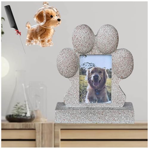 ZaiZaiSMao Gedenkstein Katze und Tierhaar Anhänger, Gedenktafel Hund mit Fotorahmen-Einschub und Tierhaarsammler Andenken Katze Andenken für Hunde Katze ZaiZaiSMao Gedenkstein Katze und Tierhaar Anhänger, Gedenktafel Hund mit Fotorahmen-Einschub und Tierhaarsammler Andenken Katze Andenken für Hunde Katze von ZaiZaiSMao