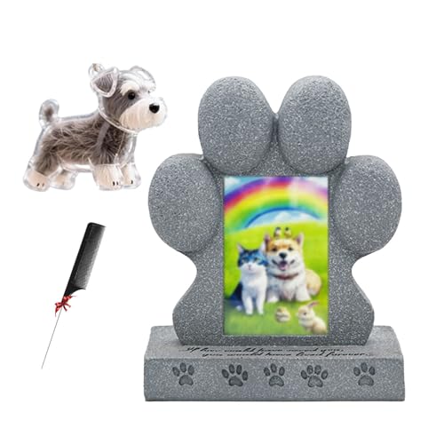ZaiZaiSMao Gedenktafel Hund mit Tierhaar Erinnerung, Erinnerung Hund Trauer mit Fotorahmen-Einschub und Tierhaarsammler Hunde Grabstein für Tiere Grab Erinnerung ZaiZaiSMao Gedenktafel Hund mit Tierhaar Erinnerung, Erinnerung Hund Trauer mit Fotorahmen-Einschub und Tierhaarsammler Hunde Grabstein für Tiere Grab Erinnerung von ZaiZaiSMao