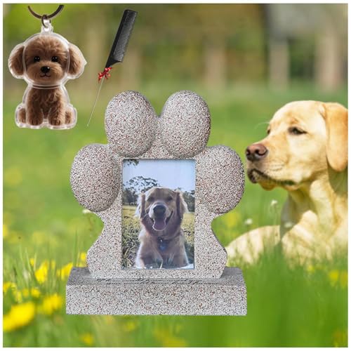 ZaiZaiSMao Gedenktafel Hund mit Tierhaar Erinnerung, Grabstein Katze mit Tierhaarsammler und Fotodisplay Grabschmuck Hund Gedenkgeschenk für Tierliebhaber ZaiZaiSMao Gedenktafel Hund mit Tierhaar Erinnerung, Grabstein Katze mit Tierhaarsammler und Fotodisplay Grabschmuck Hund Gedenkgeschenk für Tierliebhaber von ZaiZaiSMao