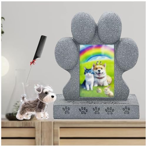 ZaiZaiSMao Gedenktafel Hund und Hundehaar-Anhänger, Gedenktafel Hund mit Fotorahmen-Einschub und Tierhaarsammler Andenken Katze für Tierbesitzer ZaiZaiSMao Gedenktafel Hund und Hundehaar-Anhänger, Gedenktafel Hund mit Fotorahmen-Einschub und Tierhaarsammler Andenken Katze für Tierbesitzer von ZaiZaiSMao