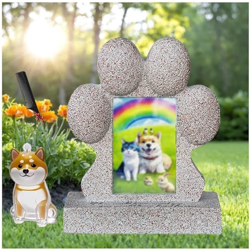 ZaiZaiSMao Gedenktafel Hund und Hundehaar-Sammler, Tiergrabstein mit Tierhaarsammler und Fotodisplay Gedenkstein Hund für Tierbesitzer ZaiZaiSMao Gedenktafel Hund und Hundehaar-Sammler, Tiergrabstein mit Tierhaarsammler und Fotodisplay Gedenkstein Hund für Tierbesitzer von ZaiZaiSMao