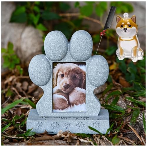 ZaiZaiSMao Grabstein Hund mit Schlüsselanhänger, Grabstein Hund mit Fotorahmen-Einschub und Tierhaarsammler Tiergrabstein Andenken für Hunde Katze ZaiZaiSMao Grabstein Hund mit Schlüsselanhänger, Grabstein Hund mit Fotorahmen-Einschub und Tierhaarsammler Tiergrabstein Andenken für Hunde Katze von ZaiZaiSMao