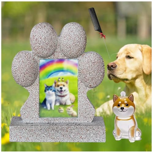 ZaiZaiSMao Grabstein Hund mit Tierhaar Anhänger, Gedenktafel Katze mit Tierhaarsammler und Fotodisplay Tiergrabstein für Tiere Grab Erinnerung ZaiZaiSMao Grabstein Hund mit Tierhaar Anhänger, Gedenktafel Katze mit Tierhaarsammler und Fotodisplay Tiergrabstein für Tiere Grab Erinnerung von ZaiZaiSMao