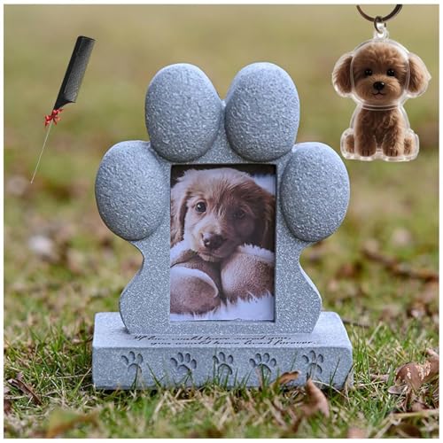 ZaiZaiSMao Grabstein Katze mit Hundehaar-Sammler, Grabschmuck Hund mit Tierhaarsammler und Fotodisplay Gedenkstein Hund Erinnerung an verstorbene Haustiere ZaiZaiSMao Grabstein Katze mit Hundehaar-Sammler, Grabschmuck Hund mit Tierhaarsammler und Fotodisplay Gedenkstein Hund Erinnerung an verstorbene Haustiere von ZaiZaiSMao