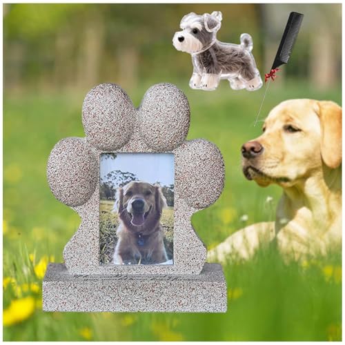 ZaiZaiSMao Grabstein Katze und Schlüsselanhänger, Grabstein Hund mit Tierhaarsammler und Fotodisplay Tiergrabstein für Tiere Grab Erinnerung ZaiZaiSMao Grabstein Katze und Schlüsselanhänger, Grabstein Hund mit Tierhaarsammler und Fotodisplay Tiergrabstein für Tiere Grab Erinnerung von ZaiZaiSMao