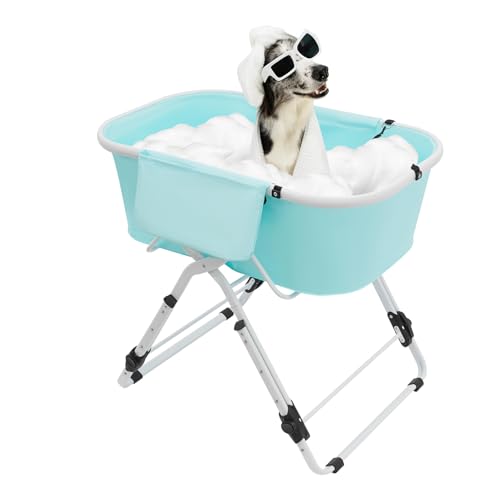 Hundebadewanne | Erhöhte Haustierbadewanne,Hundebadewanne mit Höhenverstellung | 68kg Tragkraft | 5-stufige Höheneinstellung | Faltbar & Tragbar | Ideal für Hunde & Katzen Hundebadewanne | Erhöhte Haustierbadewanne,Hundebadewanne mit Höhenverstellung | 68kg Tragkraft | 5-stufige Höheneinstellung | Faltbar & Tragbar | Ideal für Hunde & Katzen von Zalydala
