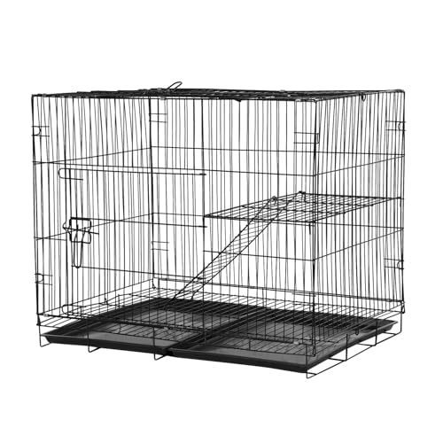 Käfig für Haustiere,Haustierhaus,Katzenbox Hundebox,27,56 lbs Starke Tragfähigkeit,Vorder- und Oberseite Doppelt zu Offnendes Türdesign,Zwei Etagen Käfig für Haustiere,Haustierhaus,Katzenbox Hundebox,27,56 lbs Starke Tragfähigkeit,Vorder- und Oberseite Doppelt zu Offnendes Türdesign,Zwei Etagen von Zalydala