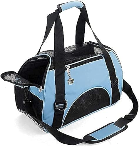ZaneSun Cat Carrier,Soft-Sided Pet Travel Carrier for Cats,Dogs Puppy Comfort Portable Foldable Pet Bag Airline Approved (Small Blue) von ZaneSun