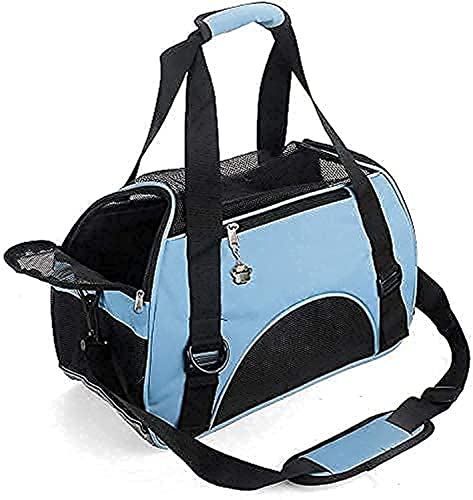 ZaneSun Cat Carrier,Soft-Sided Pet Travel Carrier for Cats,Dogs Puppy Comfort Portable Foldable Pet Bag Airline Approved (Small Blue) von ZaneSun