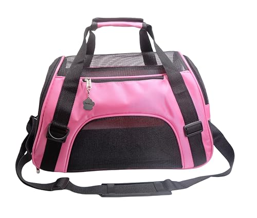 ZaneSun Cat Carrier,Soft-Sided Pet Travel Carrier for Cats,Dogs Puppy Comfort Portable Foldable Pet Bag Airline Approved (Small Light Pink) von ZaneSun