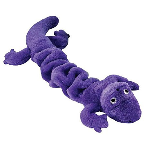 Zanies Gecko Eidechse Bungee Hundespielzeug, langlebig, Plüsch, Stretch, bunt, quietschendes Spielzeug für Hunde (lila) von Zanies