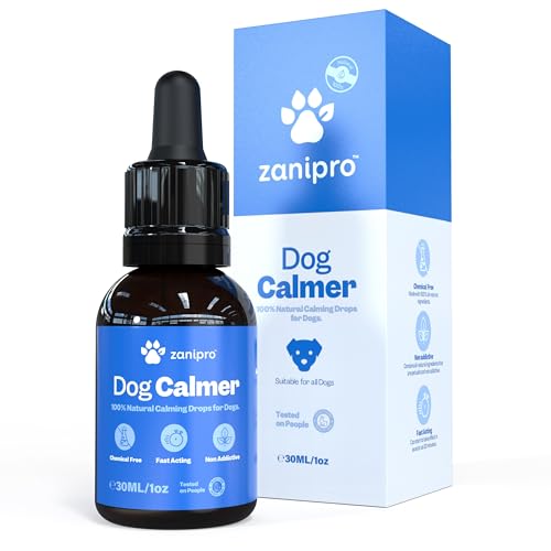 Zanipro Beruhigungsmittel für Hunde Tropfen 100% natürliches Öl Entspannungs- & Anti-Stress-Mittel für Hunde mit Ashwagandha als pflanzliches Mittel bei Schlafstörungen Reiseübelkeit Hund 30 ml (1oz) von Zanipro