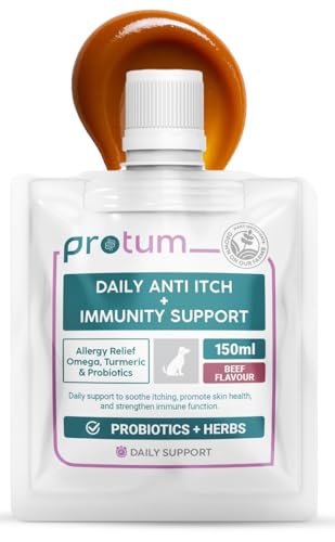 Zanipro Ergänzungsmittel für Hunde – 100 % natürliche Hilfe bei Juckreiz, Allergien & Hautreizungen, für Haut, Pfoten & Fell, mit Probiotika, Kürbis & Kurkuma, 150 ml Zanipro Ergänzungsmittel für Hunde – 100 % natürliche Hilfe bei Juckreiz, Allergien & Hautreizungen, für Haut, Pfoten & Fell, mit Probiotika, Kürbis & Kurkuma, 150 ml von Zanipro