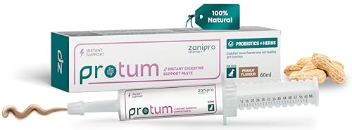 Zanipro Präbiotika Hund & Probiotika Hund, Hunde Paste Tube für Darmkur, Durchfall, Magenschutz, Fester & Weicher Stuhl, Verdauung, Probiotika, Darmflora Aufbau, Erdnussgeschmack 60ml von Zanipro