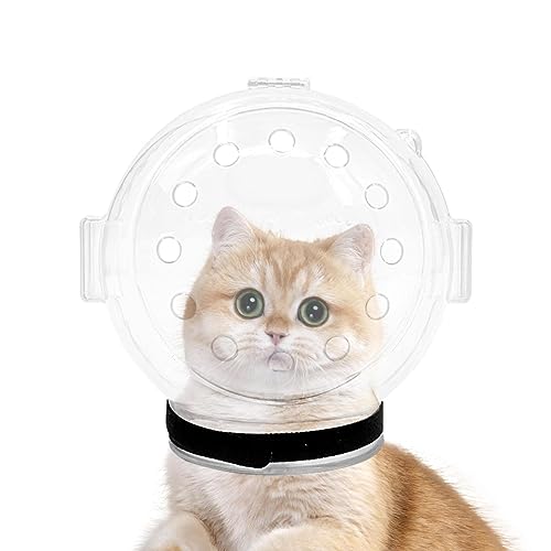 Atmungsaktiver Katzenmaulkorb – Anti-Biss-transparente Raumhaube | Katzenhelm, multifunktionale Design-Abdeckung zum Baden, Pflegen oder Schneiden von Nägeln von Zankie
