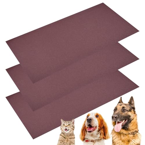 Haustier -Schleifpapier -Hundekratzpolster für Nägel, 3 Kleber Hundekratzer Ersatz -Schleifpapier, 20 x 10 in Hunden Nagelfeile Sandpapier beruhigende Nagelpflege, Haus Haustiere Freunde Klauen von Zankie