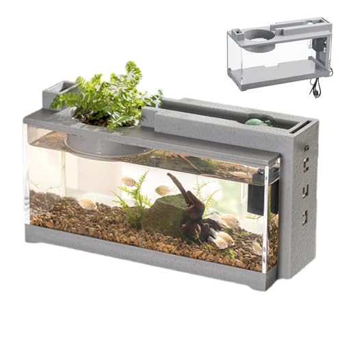 Mikro-Landschaftstank, Mehrzweck-Aquarium, Leicht, Stabil, Zuchtbox, Goldtank Für Zuhause, Wohnheim, Schreibtisch, Tisch, Badezimmer, Dekoration von Zankie