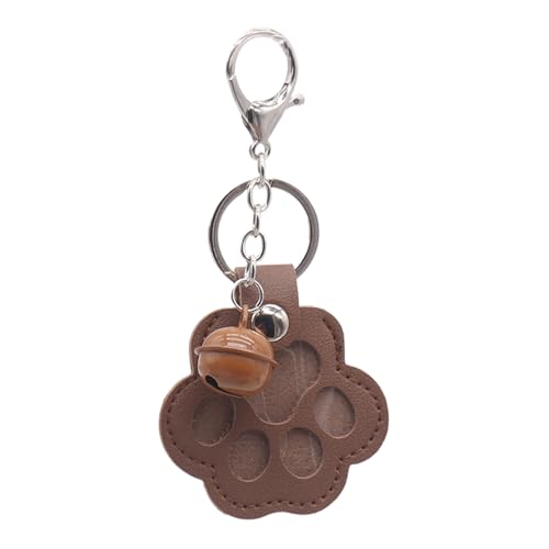 Schlüsselanhänger Zum Sammeln Von Hundehaaren – Schlüsselanhänger Aus Leder Zum Gedenken An Haustiere Mit Glöckchen Und Druckknopf, Andenkengeschenke Für Haustiere Zu-m Sammeln Von Haaren von Zankie