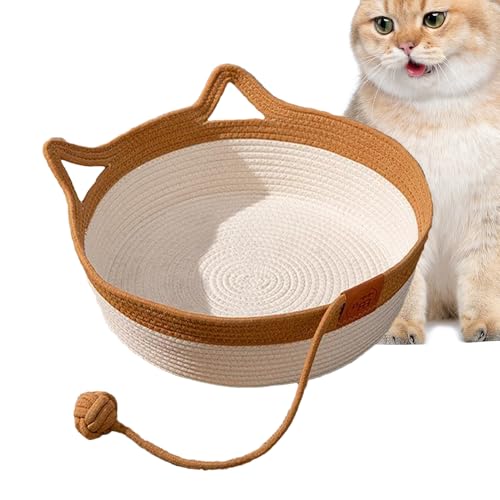 Schreibtisch Nest Katzenbett, Katzenkorb, Faltbares Nest Für Katzen Niedliches Kratznest Für Katzenohren, Handgewebtes Katzenbett , Waschbare, Haustierbett Aus Baumwollseil, Faltbare Nest Für Katzen Schreibtisch Nest Katzenbett, Katzenkorb, Faltbares Nest Für Katzen Niedliches Kratznest Für Katzenohren, Handgewebtes Katzenbett , Waschbare, Haustierbett Aus Baumwollseil, Faltbare Nest Für Katzen von Zankie