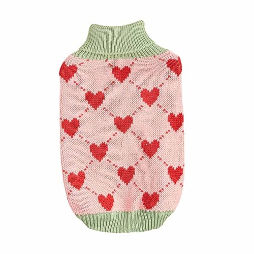 Zanthicia Hundepullover, Kleiner Pullover, elastische Bündchen, warme Kleidung, gestrickt, Herzmuster, weich, geeignet für Haustiere mit unterschiedlichem Körperbau, L Zanthicia Hundepullover, Kleiner Pullover, elastische Bündchen, warme Kleidung, gestrickt, Herzmuster, weich, geeignet für Haustiere mit unterschiedlichem Körperbau, L von Zanthicia