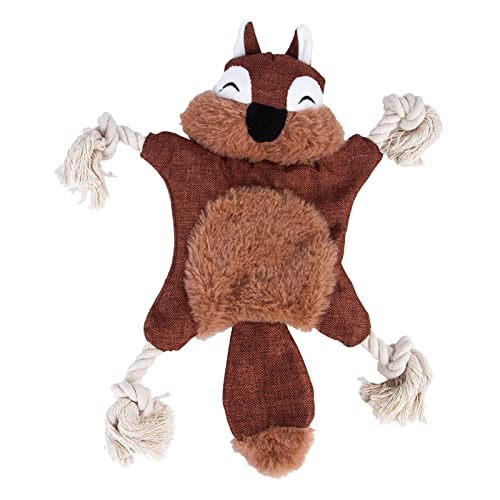 Zaphara Hundespielzeug Poopy Interactive Fun Gom No Stuffing Chat Beat Resist Squeaky Ash(Eichhörnchen) von Zaphara