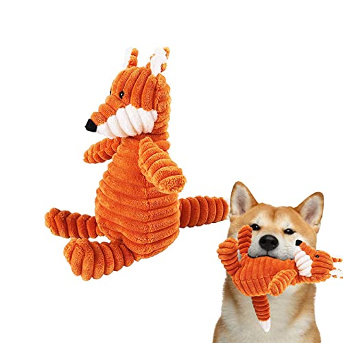 Zaphara Weiches Plüsch-Quietschspielzeug für Hunde, ft, schlagfest, interaktive Brummrutsche, Fuchsform Zaphara Weiches Plüsch-Quietschspielzeug für Hunde, ft, schlagfest, interaktive Brummrutsche, Fuchsform von Zaphara