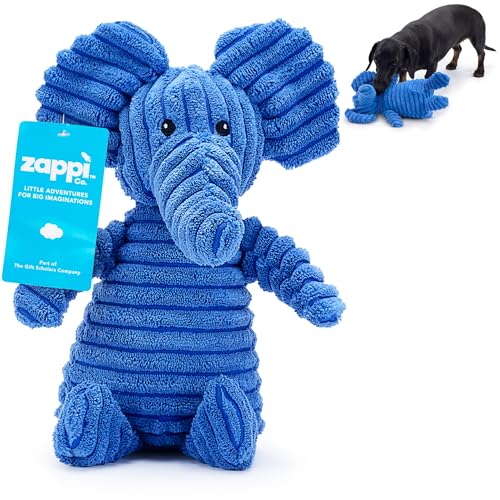 Zappi Co Blaues Elefanten-Plüsch Hundespielzeug – Weiches, langlebiges Material, ideal für kleine/mittelgroße Hunde. Zappi Co Blaues Elefanten-Plüsch Hundespielzeug – Weiches, langlebiges Material, ideal für kleine/mittelgroße Hunde. von Zappi Co