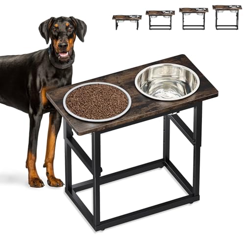 Zarler Hundenapf Erhöht für X-Large und Large Breed, 5 einstellbare Höhen von 8.2'' - 17.3'', 2 Edelstahlnäpfe, 8.2'',11.8'',13.7'',15.7'',17.3'' Futterstation Hund Zarler Hundenapf Erhöht für X-Large und Large Breed, 5 einstellbare Höhen von 8.2'' - 17.3'', 2 Edelstahlnäpfe, 8.2'',11.8'',13.7'',15.7'',17.3'' Futterstation Hund von Zarler