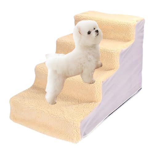Haustier-Hundetreppe für kleine Hunde, hochdichte Schaumstoff-Hundetreppe für Hochbett-Couch, 4 Ebenen, Haustiertreppe mit rutschfester Unterseite für alte Katzen, verletzte Hunde und Welpen, Haustier-Hundetreppe für kleine Hunde, hochdichte Schaumstoff-Hundetreppe für Hochbett-Couch, 4 Ebenen, Haustiertreppe mit rutschfester Unterseite für alte Katzen, verletzte Hunde und Welpen, von Zasdvn