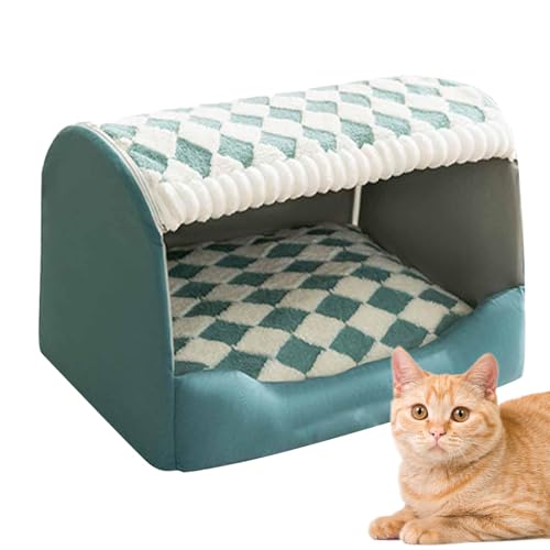Zasdvn Katzenhaus, Katzenmatte und Bett, Indoor-Katzennest, halbgeschlossenes Katzenhaus, Kätzchen-Versteck halb geschlossenes Haustierhaus, faltbarer rutschfester Zwinger für Haustiere, Welpen, Zasdvn Katzenhaus, Katzenmatte und Bett, Indoor-Katzennest, halbgeschlossenes Katzenhaus, Kätzchen-Versteck halb geschlossenes Haustierhaus, faltbarer rutschfester Zwinger für Haustiere, Welpen, von Zasdvn