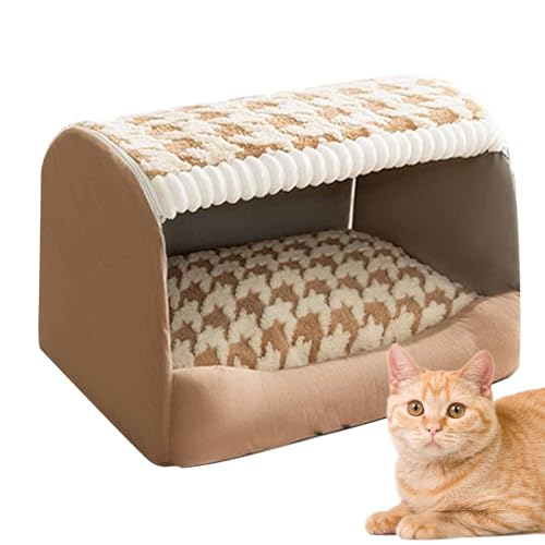 Zasdvn Katzenhaus, Katzenmatte und Bett, Indoor-Katzennest, halbgeschlossenes Katzenhaus, Kätzchen-Versteck halb geschlossenes Haustierhaus, faltbarer rutschfester Zwinger für Haustiere, Welpen, Zasdvn Katzenhaus, Katzenmatte und Bett, Indoor-Katzennest, halbgeschlossenes Katzenhaus, Kätzchen-Versteck halb geschlossenes Haustierhaus, faltbarer rutschfester Zwinger für Haustiere, Welpen, von Zasdvn