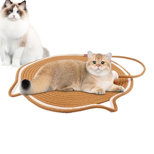 Zasdvn Kratzpads für Katzen,Horizontaler Katzenkratzer - Runde, horizontale Kratzunterlagen für Katzen mit Hängeohren - Trainingsspielzeug, Möbelschutz, Katzenbett für Couch, Teppiche, Sofas, von Zasdvn