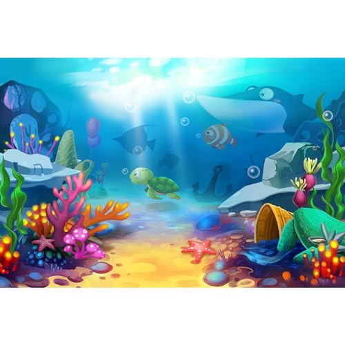ZatiasMiller Aquarium-Hintergrund, Unterwasserwelt, Cartoon-Wasserpflanzen, Korallenschildkröte, Aquarium-Hintergrund, niedliches Unterwasser-Terrarium, Hintergrund, Vinyl, 76,2 x 45,7 cm ZatiasMiller Aquarium-Hintergrund, Unterwasserwelt, Cartoon-Wasserpflanzen, Korallenschildkröte, Aquarium-Hintergrund, niedliches Unterwasser-Terrarium, Hintergrund, Vinyl, 76,2 x 45,7 cm von ZatiasMiller