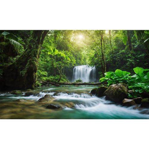 ZatiasMiller Aquarium-Hintergrund, Wasserfall, Fluss, tief im Bergwald, Terrarium, tropischer Dschungel-Stil, Aquarium-Hintergrund, Reptilien-Lebensraum, Dekoration, Vinyl, 121,9 x 45,7 cm ZatiasMiller Aquarium-Hintergrund, Wasserfall, Fluss, tief im Bergwald, Terrarium, tropischer Dschungel-Stil, Aquarium-Hintergrund, Reptilien-Lebensraum, Dekoration, Vinyl, 121,9 x 45,7 cm von ZatiasMiller
