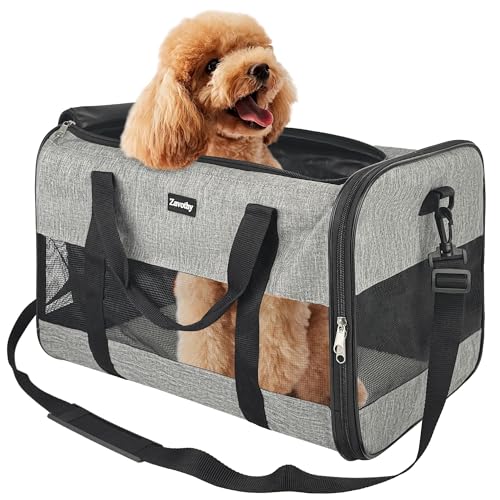 Zavothy Transportbox für Katzen Hunde Haustiertragetasche Faltbare Katzentasche Transporttasche Praktischer Haustier Rucksack für unterwegs Ideal für Reisen und Ausflüge Sicher und Komfortabel von Zavothy