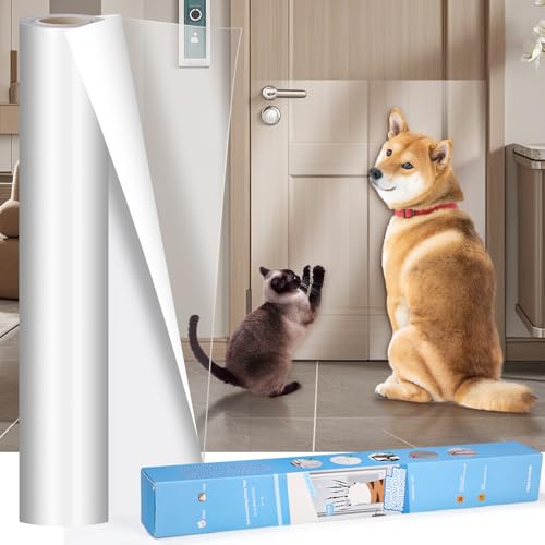 Zaxiva Katze Kratzschutz, 5m x 43cm Kratzfolie Katzen Selbstklebend, Transparente Anti Kratz Folie für Katzen, Kratzschutz für Hundetüren, Kratzer für Sofa von Katzen, kratzschutz Wand und Tür Zaxiva Katze Kratzschutz, 5m x 43cm Kratzfolie Katzen Selbstklebend, Transparente Anti Kratz Folie für Katzen, Kratzschutz für Hundetüren, Kratzer für Sofa von Katzen, kratzschutz Wand und Tür von Zaxiva