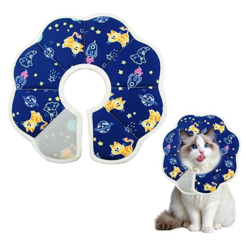 Zcbzbn Cat Soft Neck Brace, Weiche Verstellbare Katze Kragen Mit Raum Katze Stern Muster Verhindert Lecken Von Wunden Geeignet FüR Post-Chirurgischen Und Nach Verletzungen Katzen Und Kleine Hunde Zcbzbn Cat Soft Neck Brace, Weiche Verstellbare Katze Kragen Mit Raum Katze Stern Muster Verhindert Lecken Von Wunden Geeignet FüR Post-Chirurgischen Und Nach Verletzungen Katzen Und Kleine Hunde von Zcbzbn