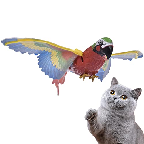 Zceplem Fliegender Vogel Katzenspielzeug,Flying Bird Interaktives lustiges Katzenspielzeug | Batteriebetriebenes Flying Birds Eagle-Haustierspielzeug für Kätzchen und Hauskatzen, die Spielübungen von Zceplem